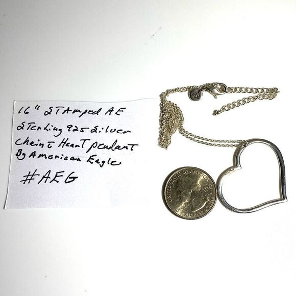 AEG# Sterling 925 Silver Heart pendant & Sterling Chain - Picture 10 of 10